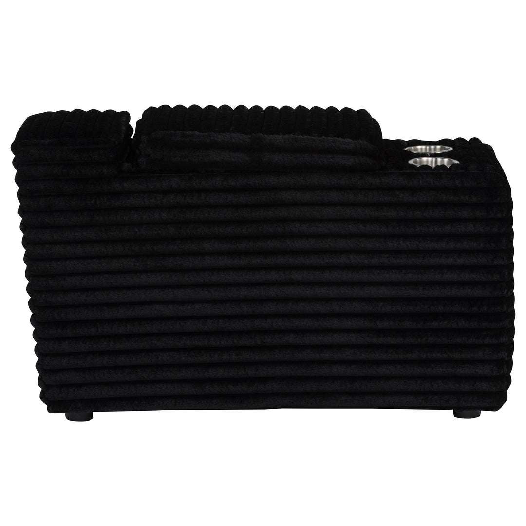 Collins Upholstered Modular Storage Console Black