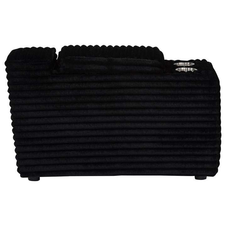 Collins Upholstered Modular Storage Console Black