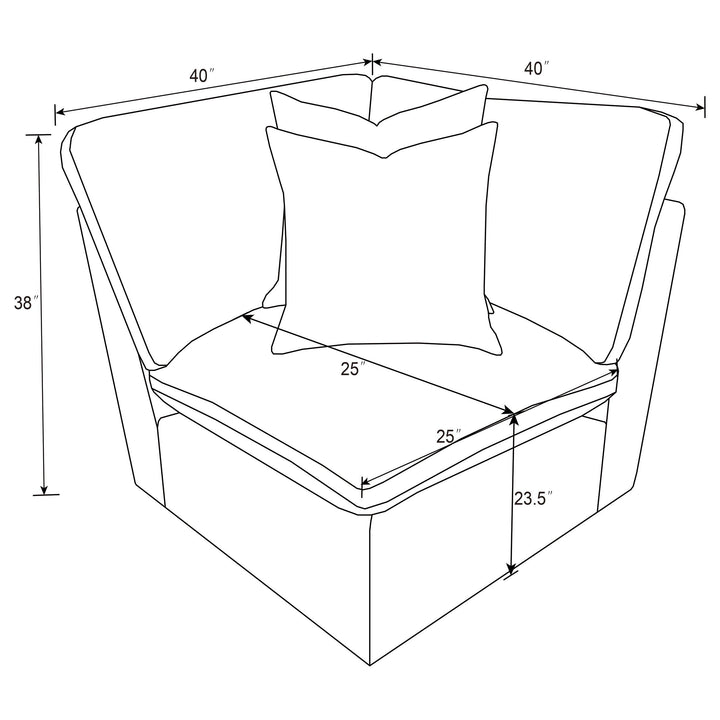 Collins Modular Corner Chair Black