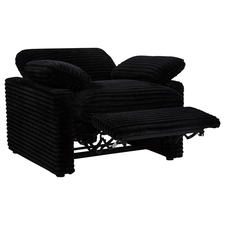 Collins Upholstered Power Recliner Chair Black