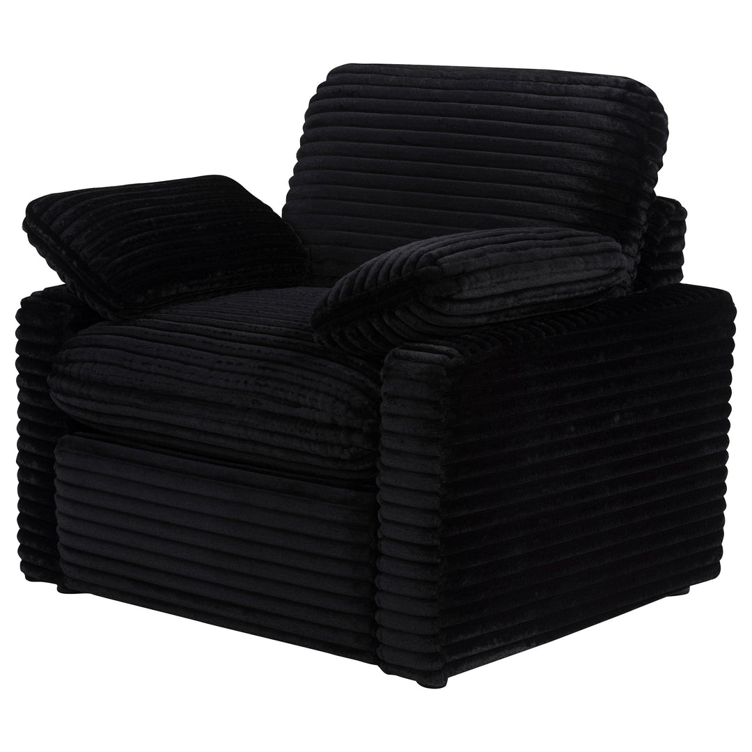 Collins Upholstered Power Recliner Chair Black
