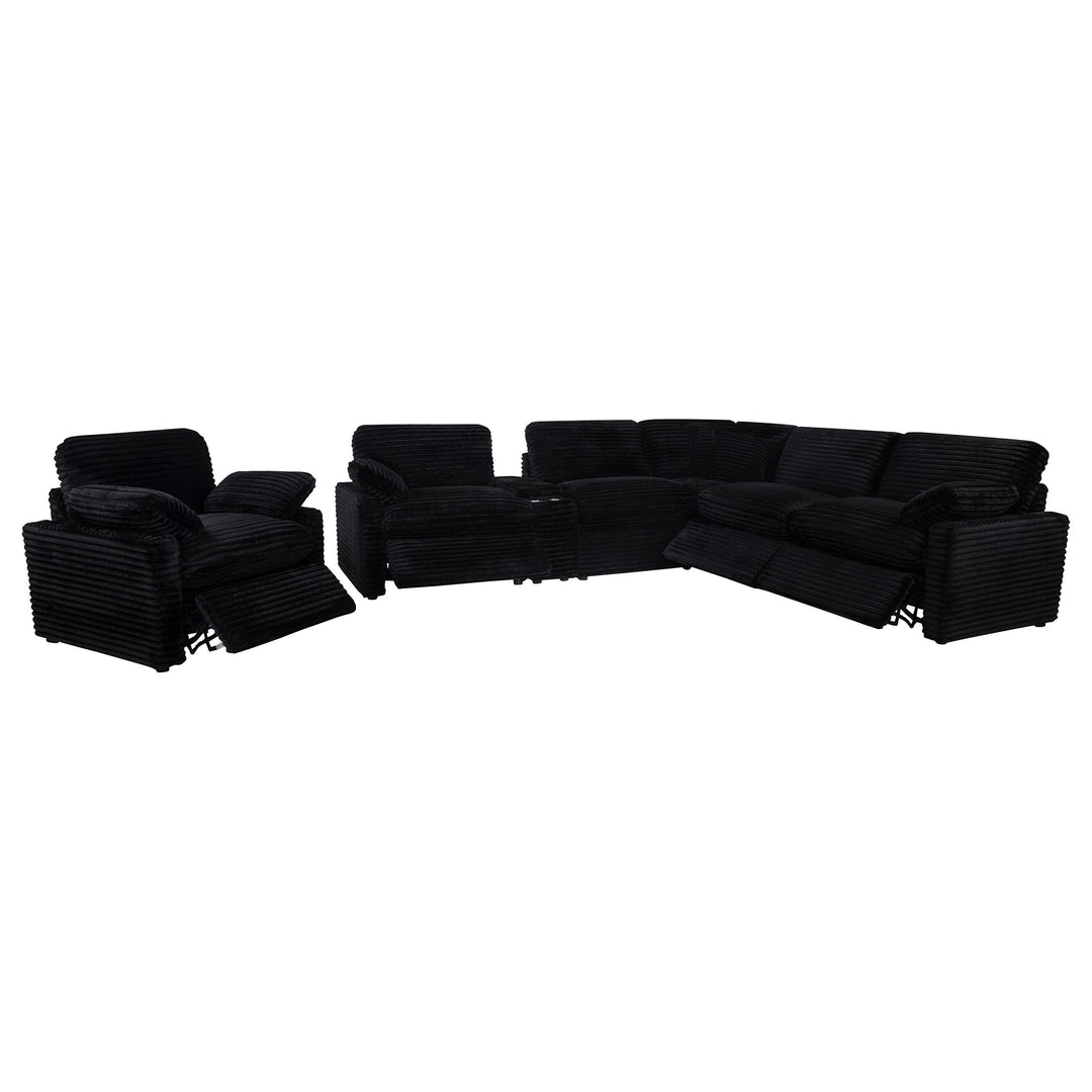 Collins Upholstered Power Recliner Chair Black