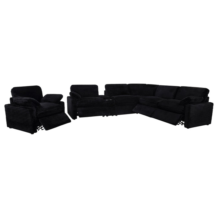 Collins Upholstered Power Recliner Chair Black