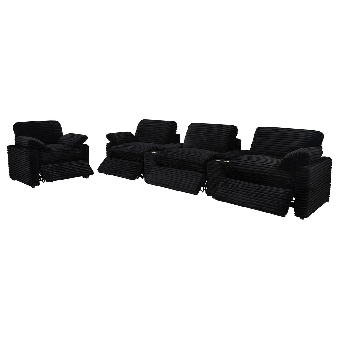 Collins Upholstered Power Recliner Chair Black
