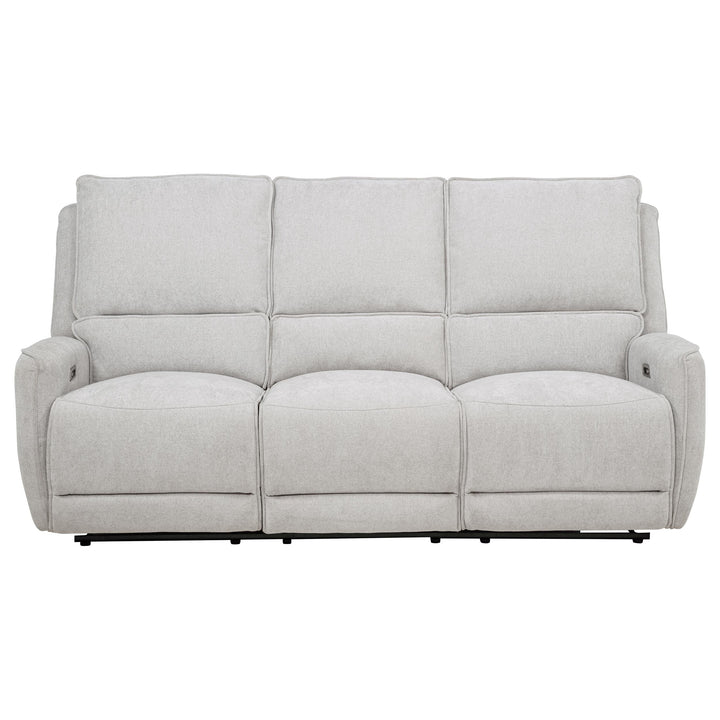 Sylmar Chenille Upholstered Power Reclining Sofa Dove Grey