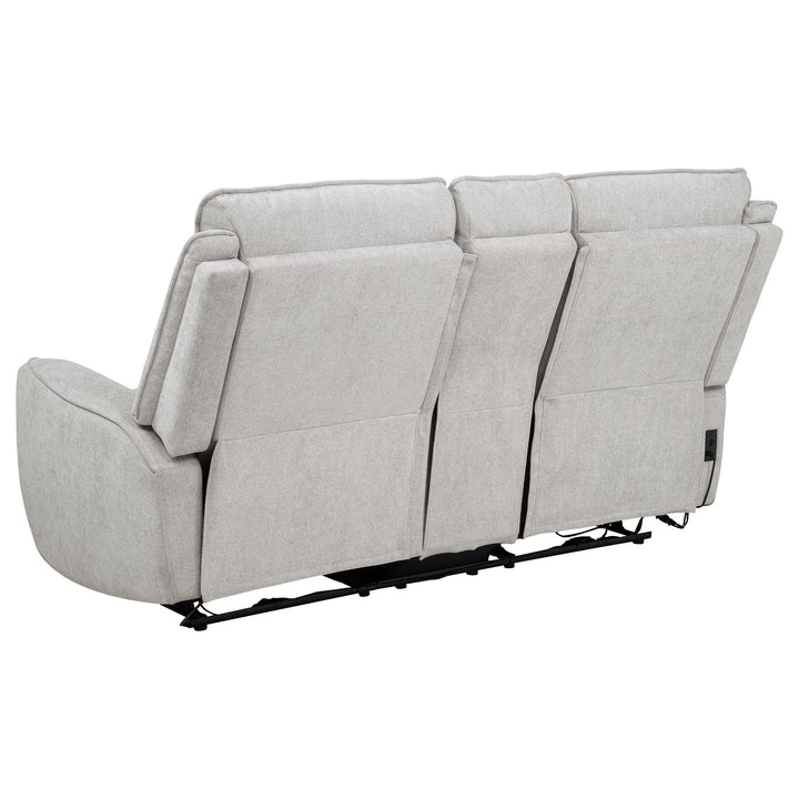 Sylmar Chenille Upholstered Power Reclining Loveseat Dove Grey