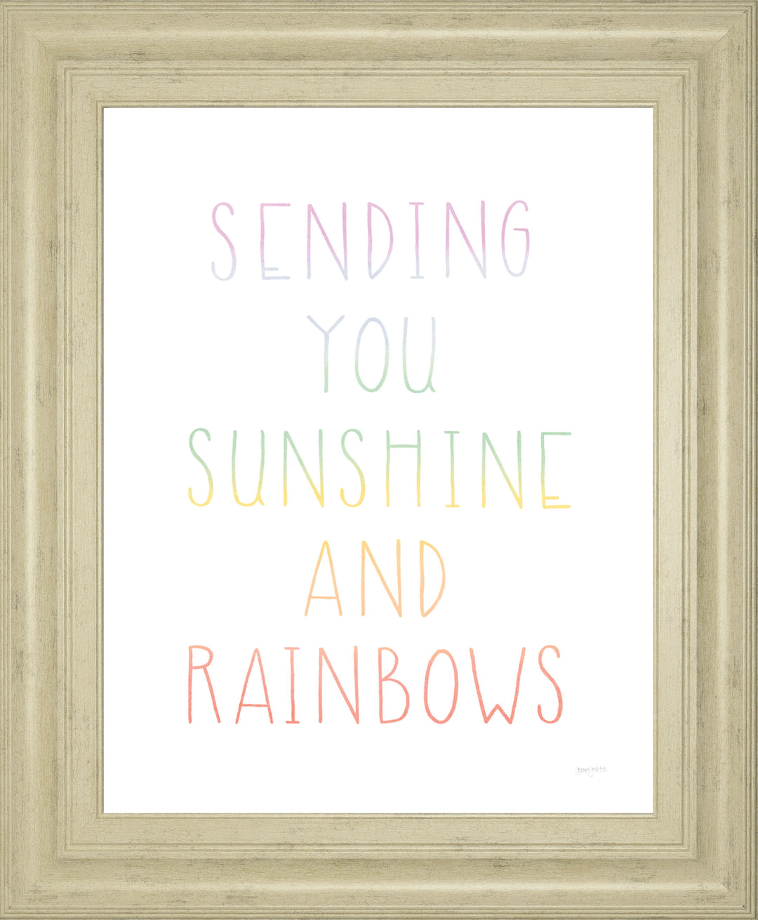 Lets Chase Rainbows VI By Jenaya Jackson - Framed Print Wall Art - White