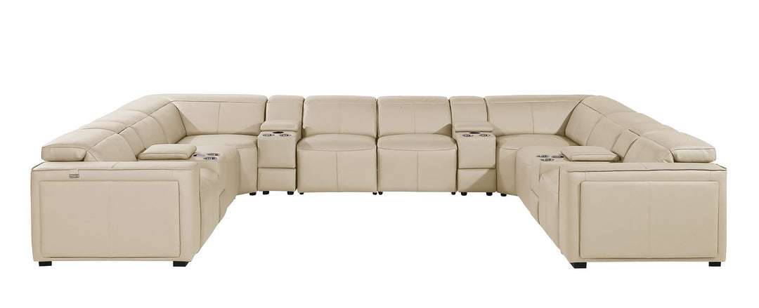 1224 - 12-Piece U-Shaped Sectional Sofa In With 4 Power Recliners &amp; Power Headrests