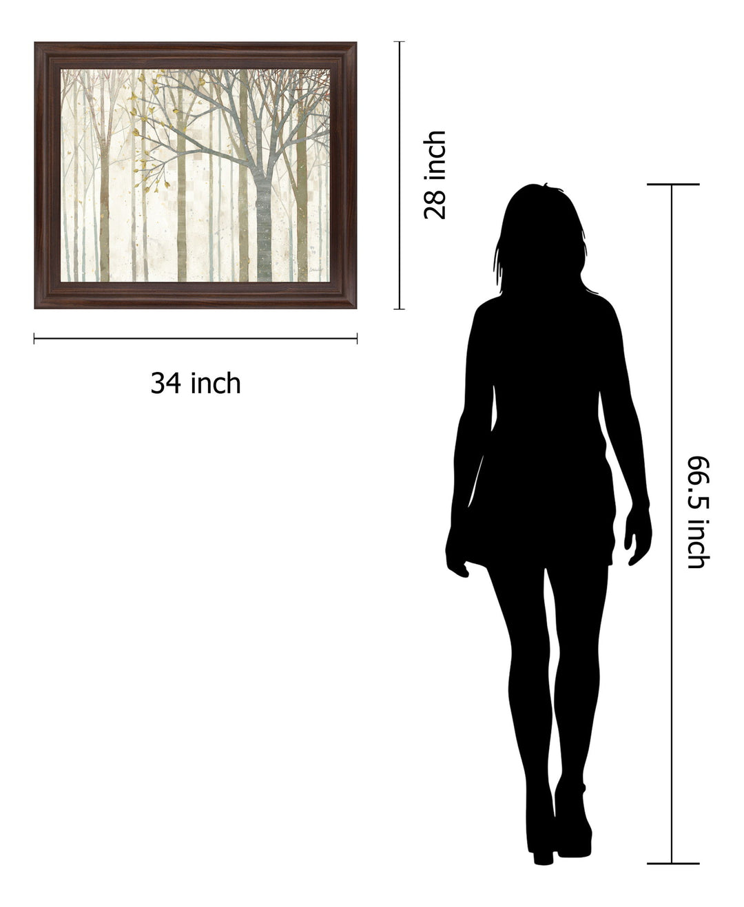 Whispering Branches - 28" x 34" Framed Wall Art