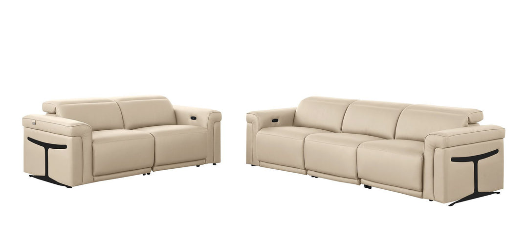 1126 - 5-Piece Modular Power Reclining Sofa And Loveseat Set In With 4 Power Recliners &amp; Power Headrests