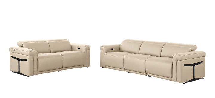 1126 - 5-Piece Modular Power Reclining Sofa And Loveseat Set In With 4 Power Recliners &amp; Power Headrests