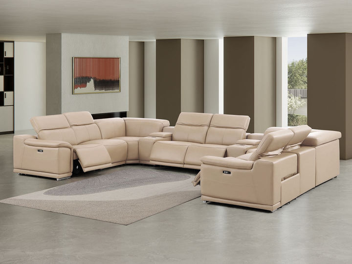 2679 - 10-Piece U-Shaped Power Reclining Sectional In Genuine Leather (4 Recliners)