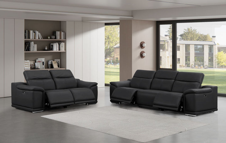 2679 - Genuine Leather Reclining Set (Sofa And Loveseat With 4 Power Recliners)