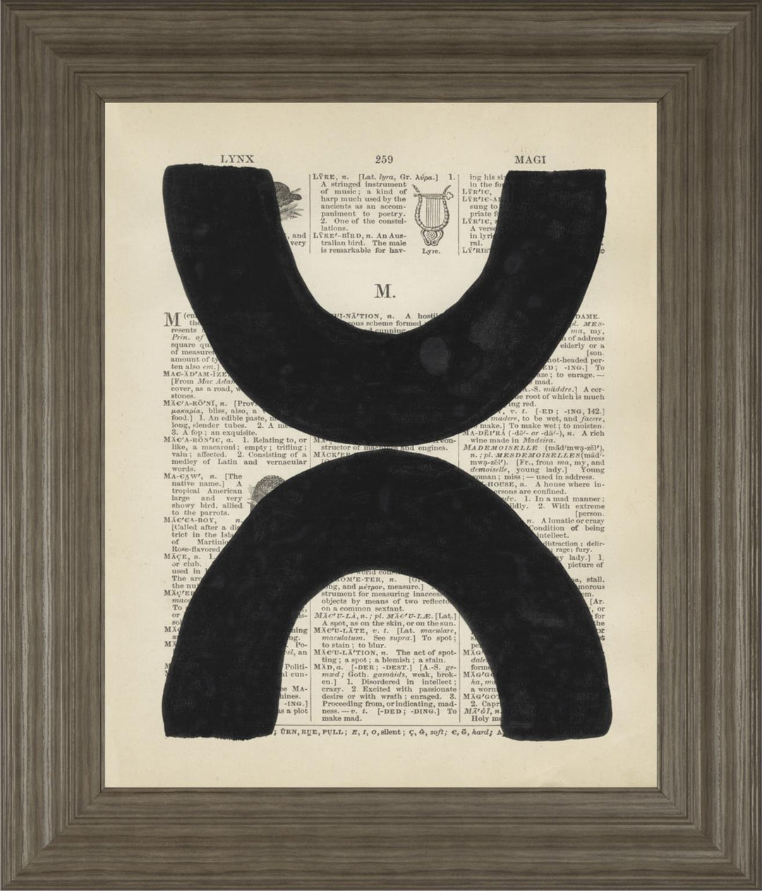 22x26 Modern Definition VII By Renee W. Stramel - Black