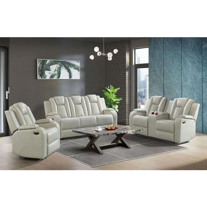 Carlo - Power Motion Loveseat With Power Headrest, Console And LED