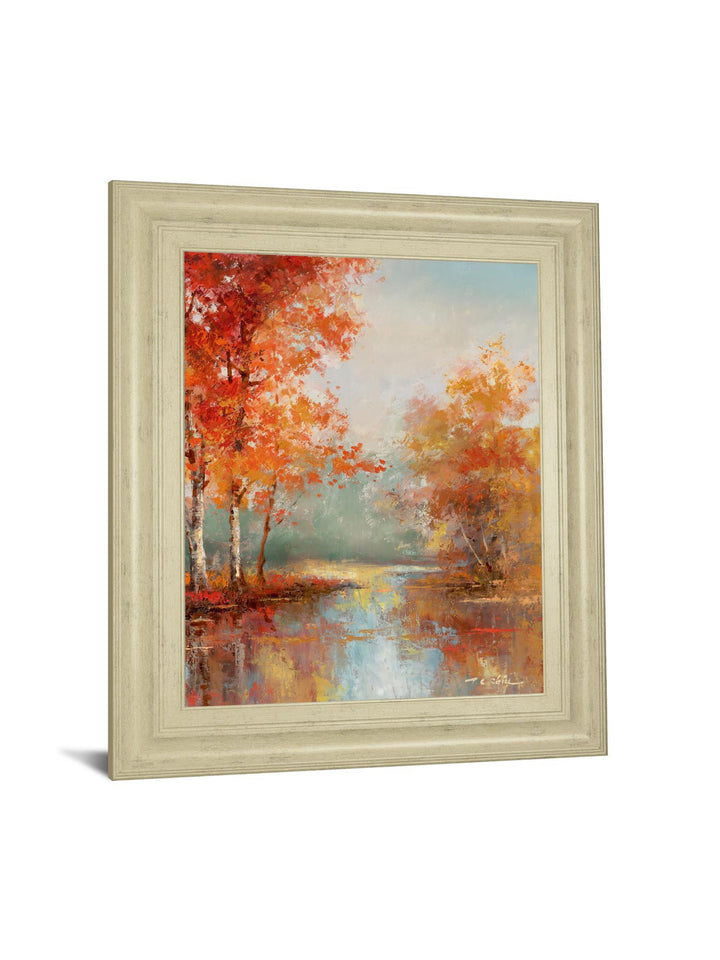 Autumns Grace II By T.C Chiu - Framed Print Wall Art - Orange