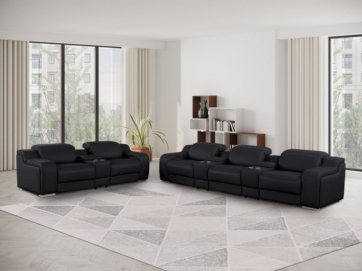 1116 - 8-Piece Modular Power Reclining Sofa, Loveseat &amp; Chair Set In With 5 Power Recliners &amp; Power Headrests