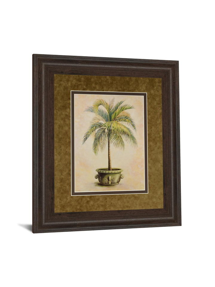 Potted Palm Il - Framed Print Wall Art - Green