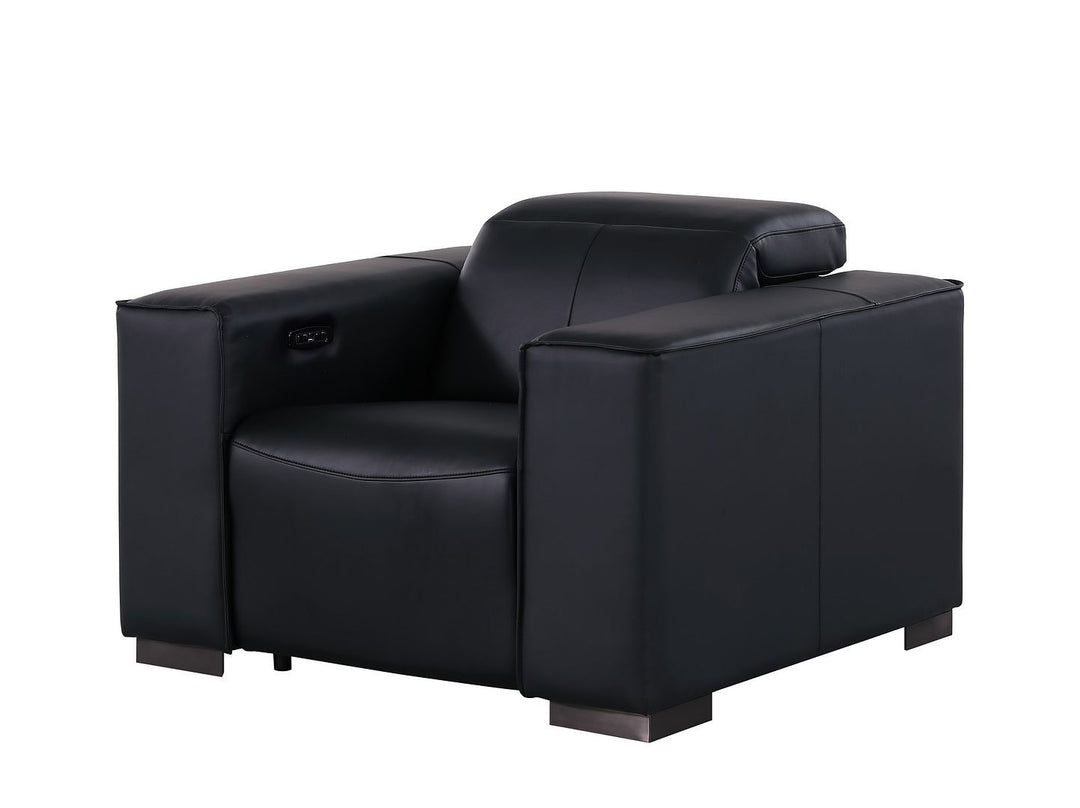 1208 - Leather Power Reclining Chair With Power Headrest