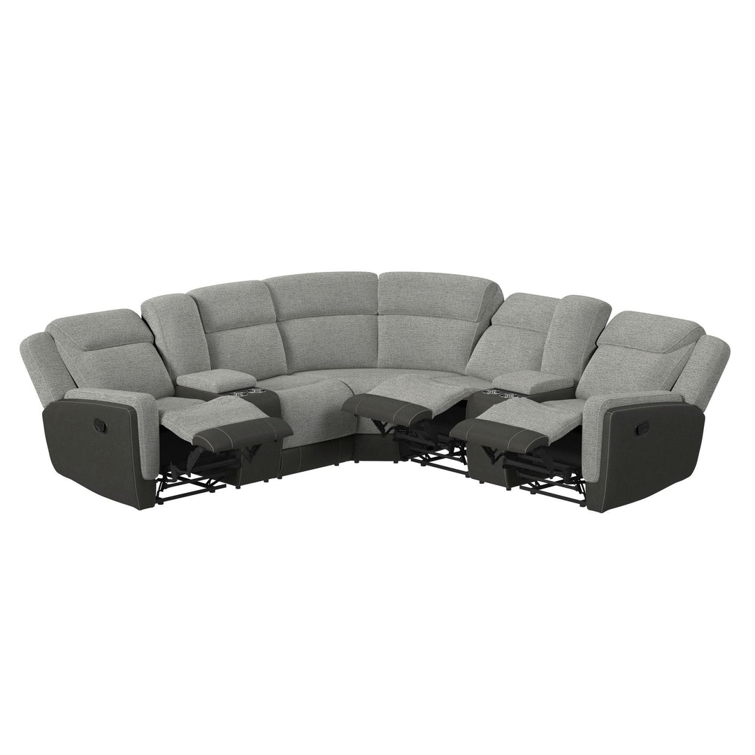 Hornet - 3 Piece Motion Sectional Set With Console And 2 Recliners