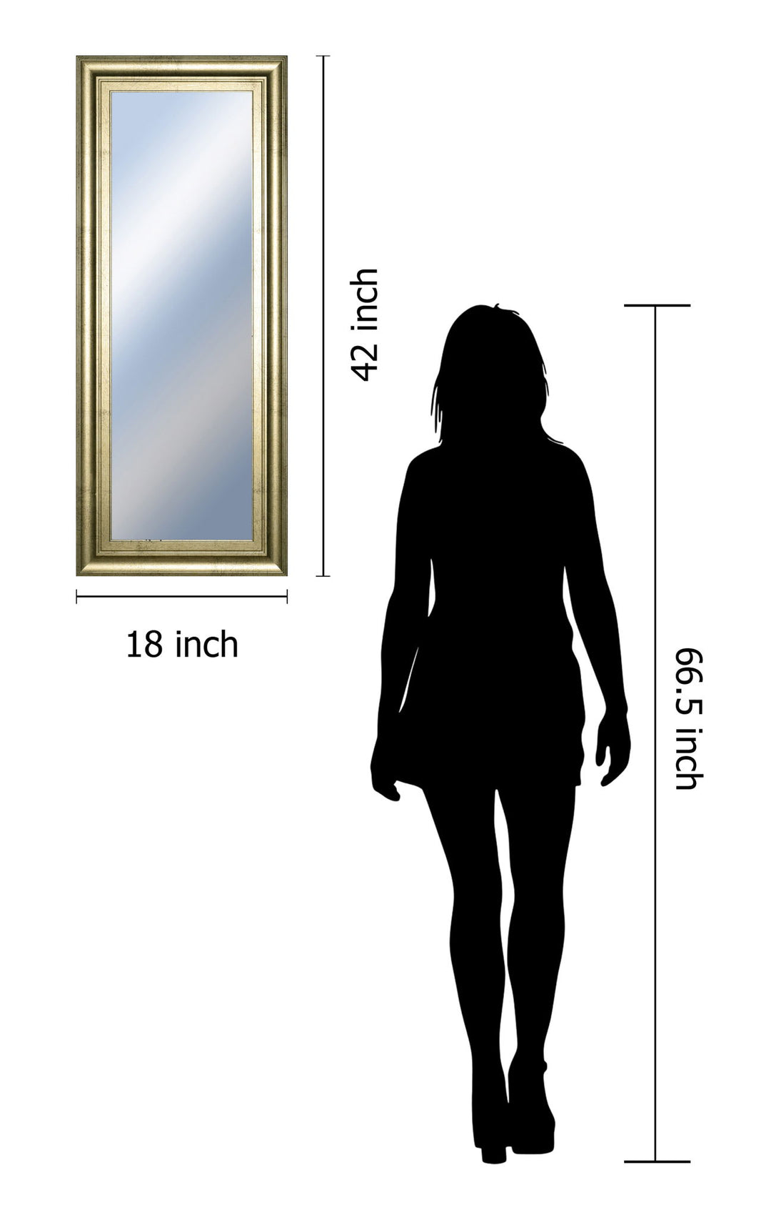 18x42 Decorative Framed Wall Mirror By Classy Art Promotional Mirror Frame 