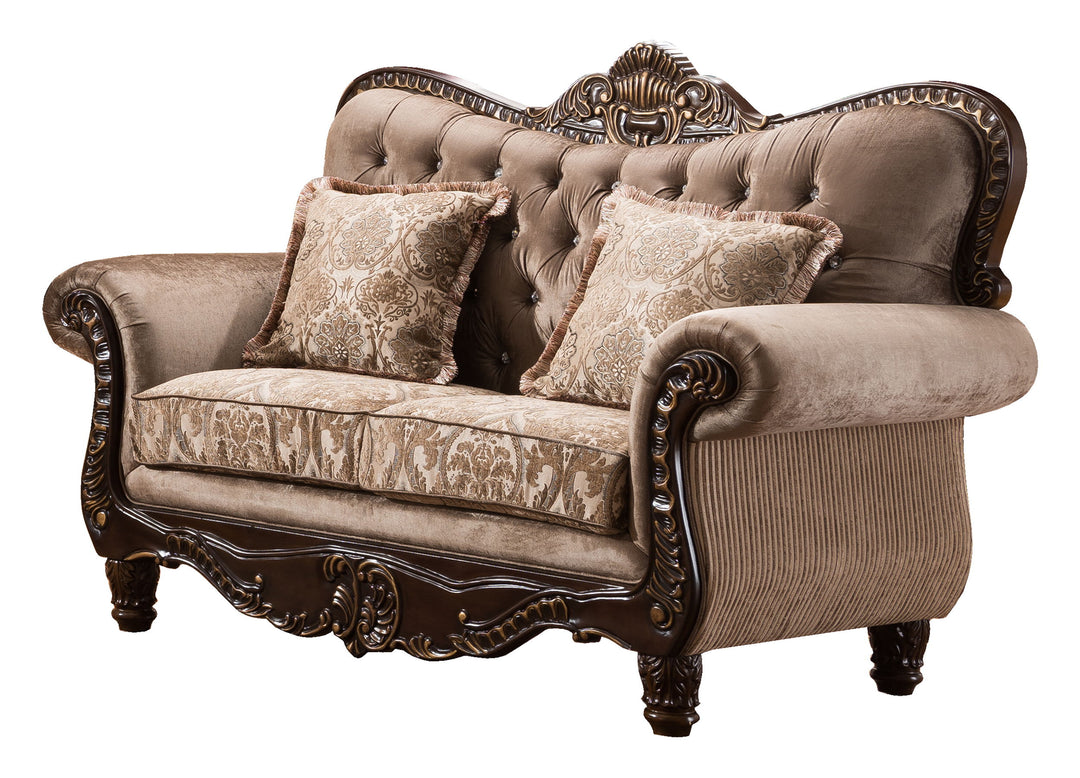 Giana - Sofa And Loveseat - Light Brown