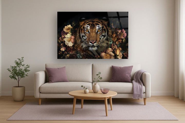 Floral Gaze - 40" x 60" Framed Wall Art - Brown