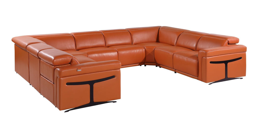 1126 - 8-Piece U-Shaped Sectional Sofa In With 4 Power Recliners &amp; Power Headrests