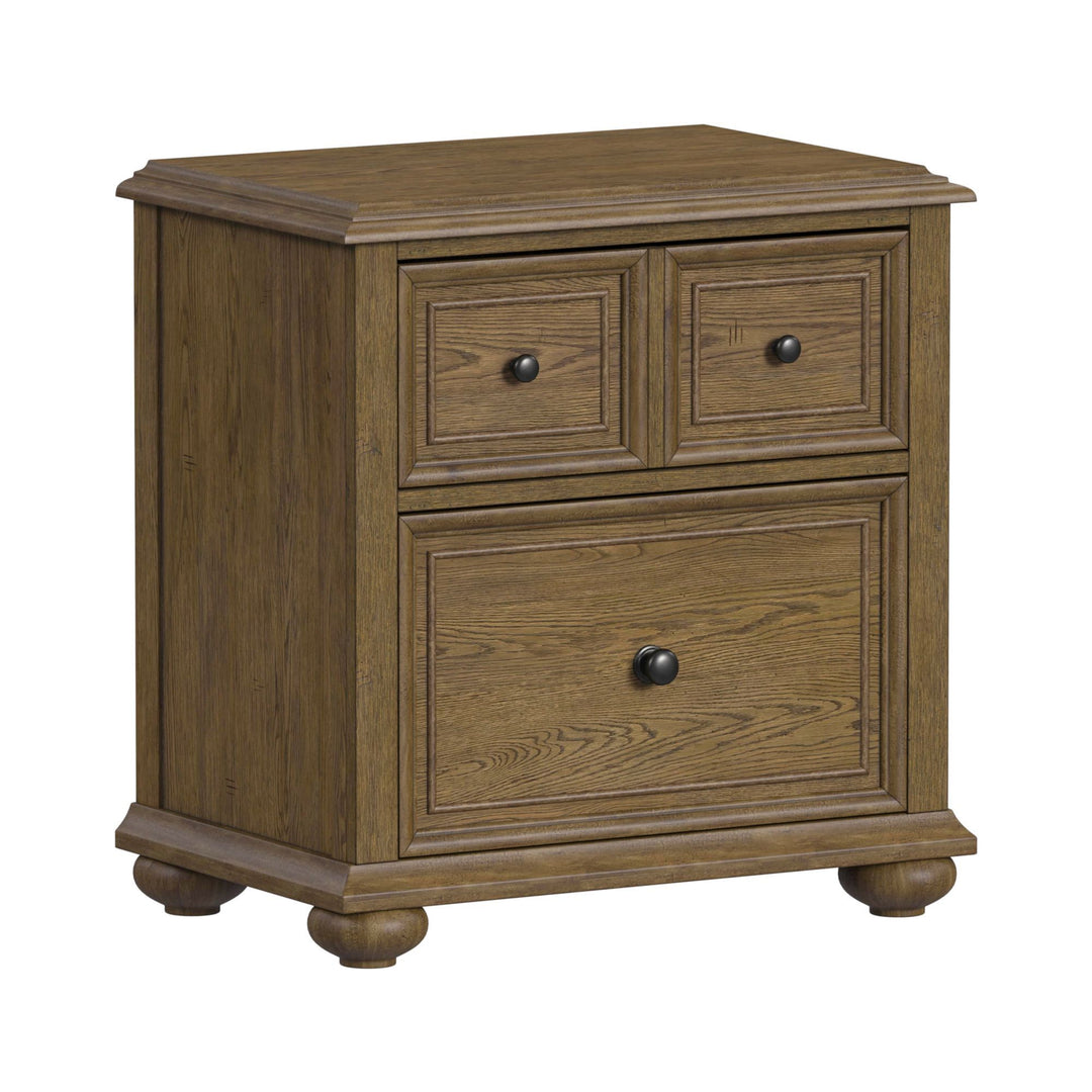 Heritage &amp; Home - Nightstand With USBC - Oak Brown