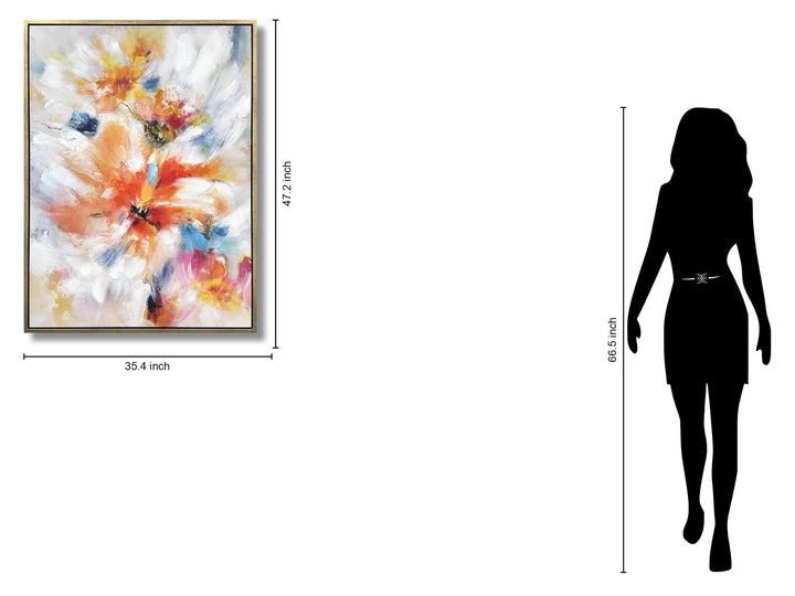 Radiant Petal Dance - 35" x 47" Framed Wall Art