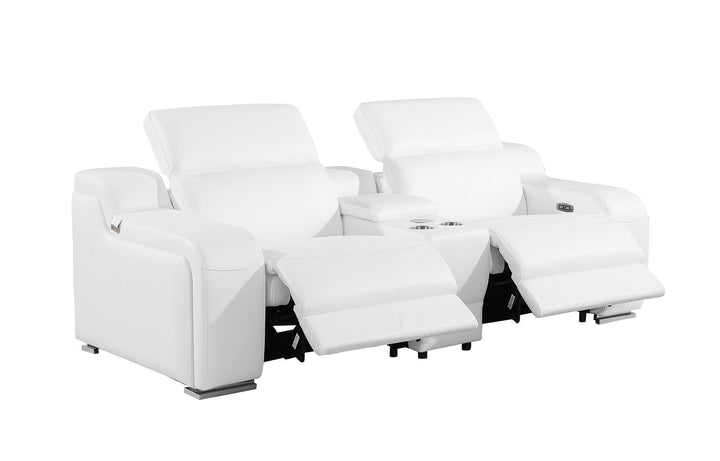 1116 - 3-Piece Modular Power Reclining Console Loveseat In With 2 Power Recliners &amp; Power Headrests