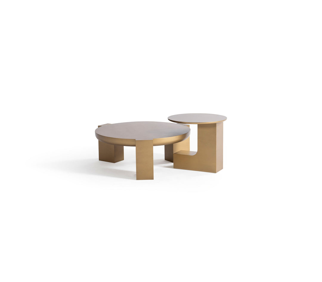 674 Gold Coffee with End Table