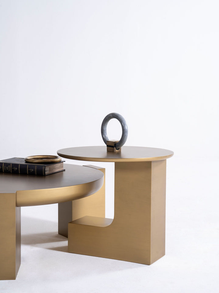 674 Gold Coffee with End Table