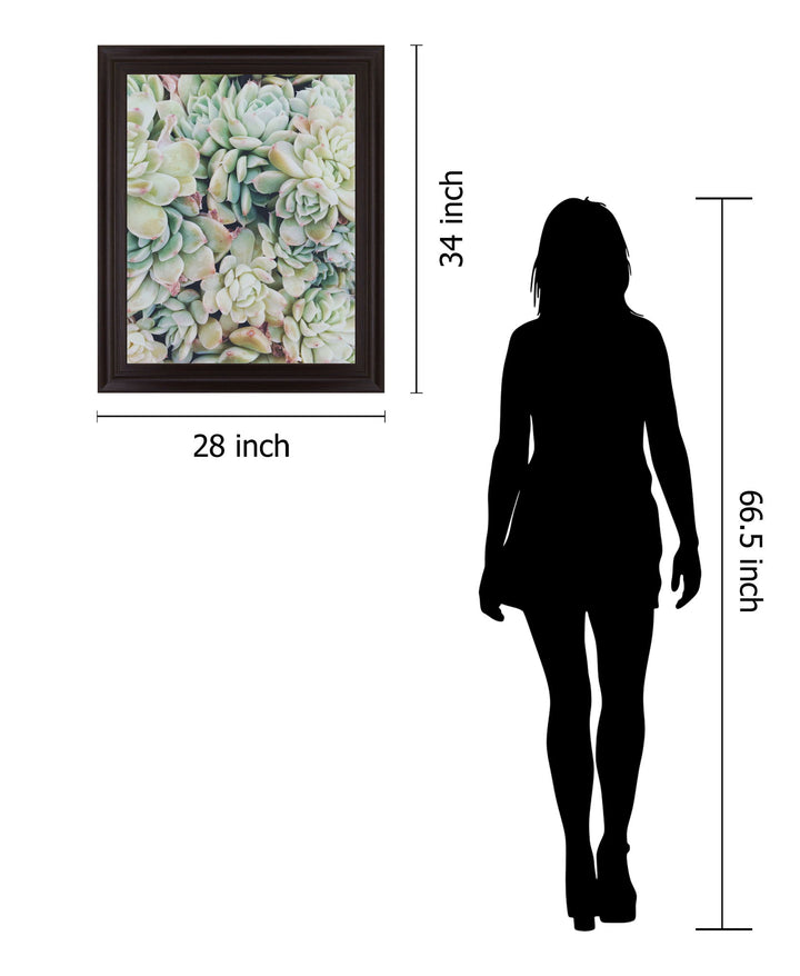 Verdant Rosette Cluster - 28" x 34" Framed Wall Art