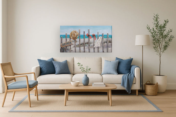 Shoreline Retreat - 28" x 55" Framed Wall Art