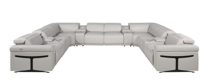 1126 - 12-Piece U-Shaped Sectional Sofa In With 4 Power Recliners &amp; Power Headrests