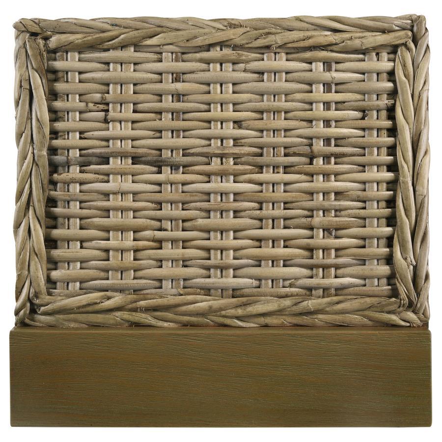 Zyla - Woven Rattan Eastern King Panel Headboard - Kubu Gray