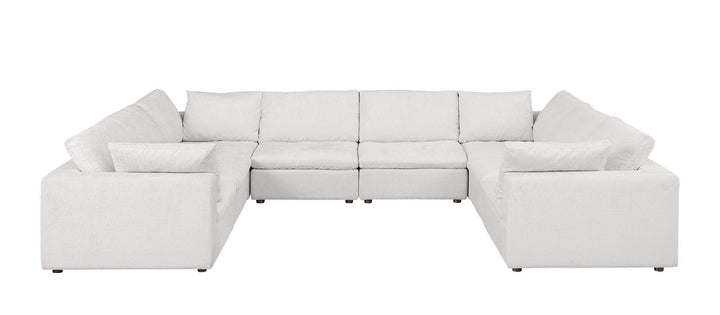 1100 - 8-Piece U-Shaped Sectional In Italian Fabric - Pearl