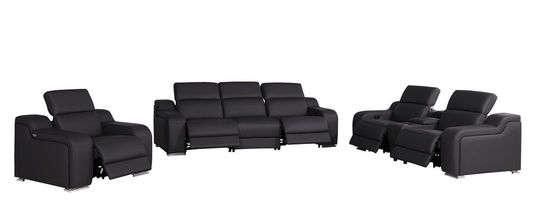 1116 - 7-Piece Modular Power Reclining Sofa, Loveseat &amp; Chair Set In With 5 Power Recliners &amp; Power Headrests