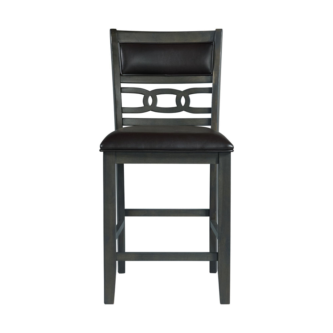 Amherst - Counter Side Chair With PU Cushion (Set of 2) - Gray Finish