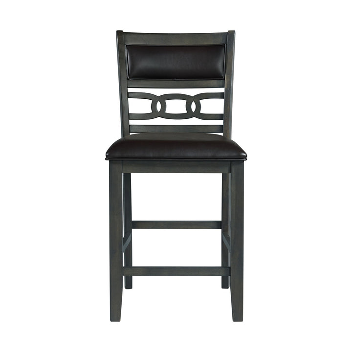 Amherst - Counter Side Chair With PU Cushion (Set of 2) - Gray Finish