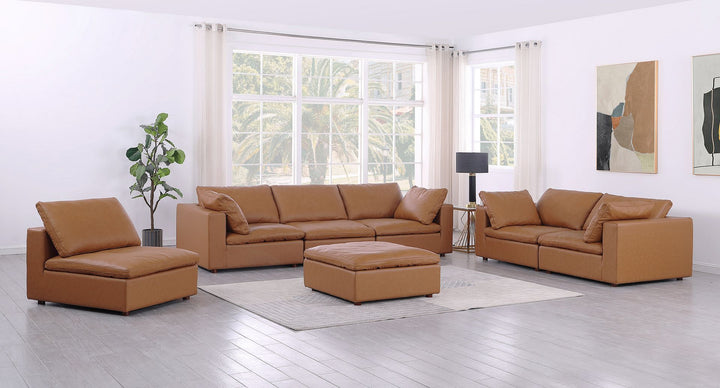 1100 - 3-Piece Sofa Set With Ottoman (Top-Grain Italian Leather)