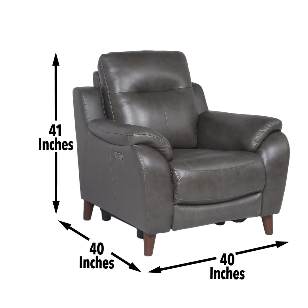 Trento - Dual Power Recliner - Charcoal