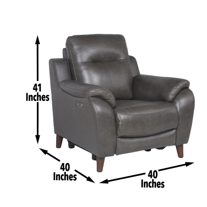 Trento - Dual Power Recliner - Charcoal