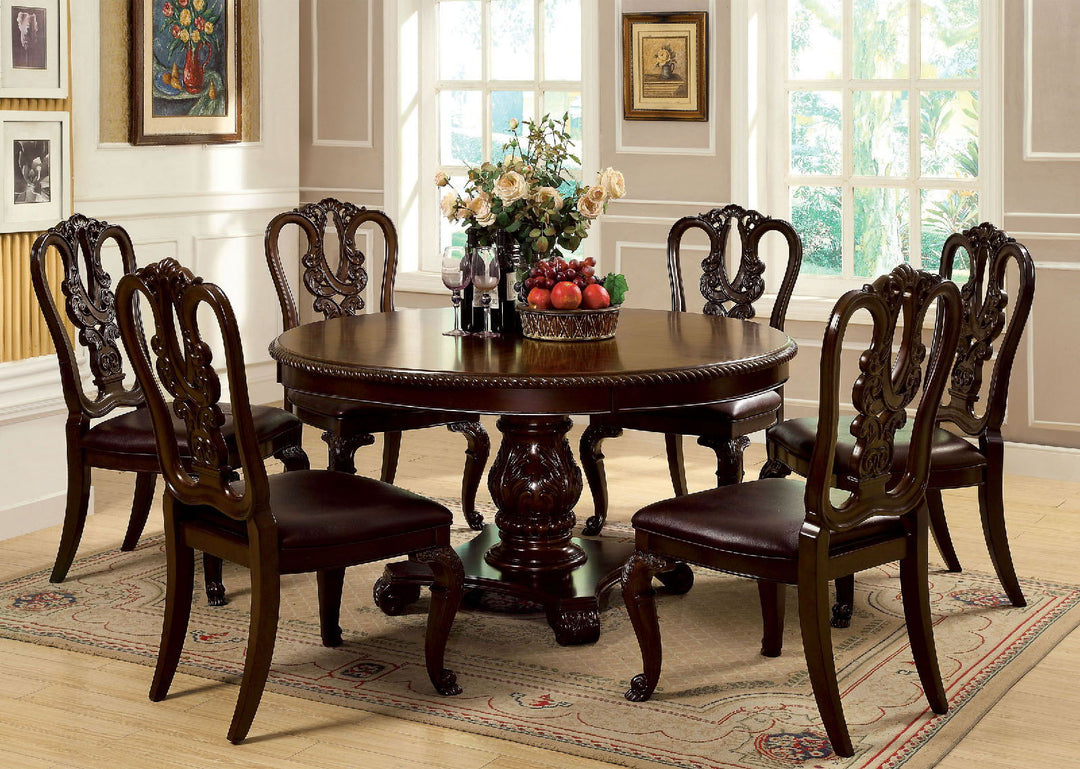 Bellagio - Round Dining Table - Brown Cherry