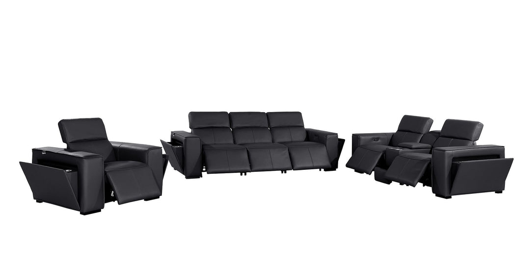 1224 - 7-Piece Modular Power Reclining Sofa, Loveseat &amp; Chair Set In With 6 Power Recliners &amp; Power Headrests