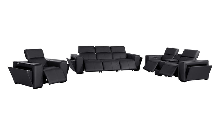 1224 - 7-Piece Modular Power Reclining Sofa, Loveseat &amp; Chair Set In With 6 Power Recliners &amp; Power Headrests