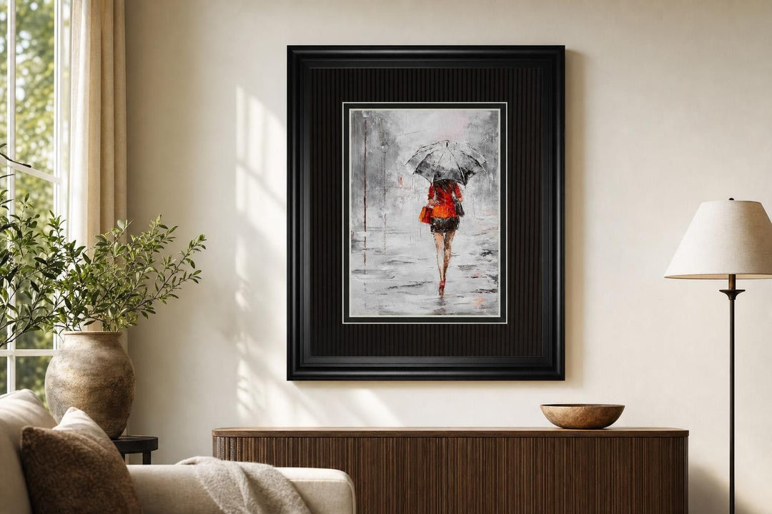 34x40 City in the Rain II By Jolanta Kowalik - Gray