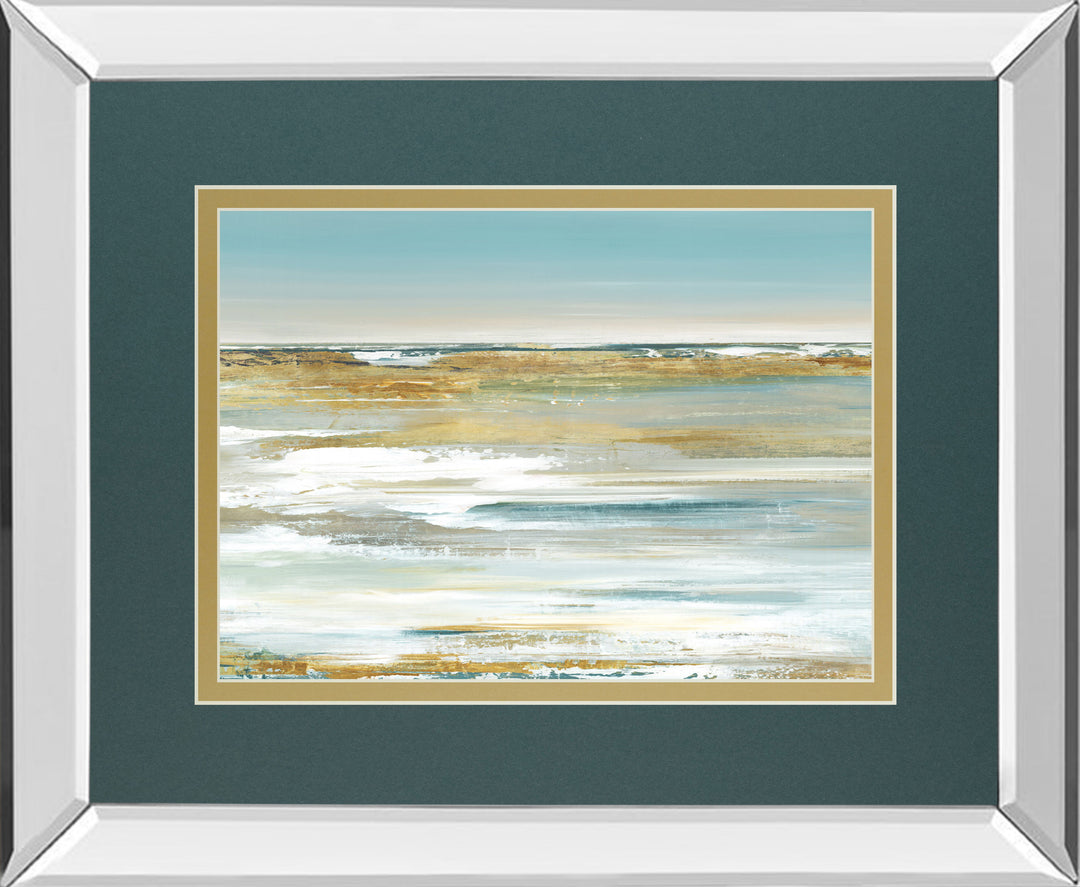 Blue Horizon By Valeria Mravyan - Mirror Framed Print Wall Art - Blue