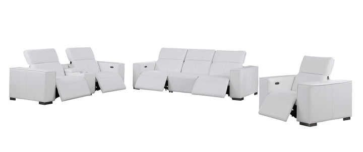 1208 - Modular Leather Set With 5 Power Recliners &amp; Power Headrests